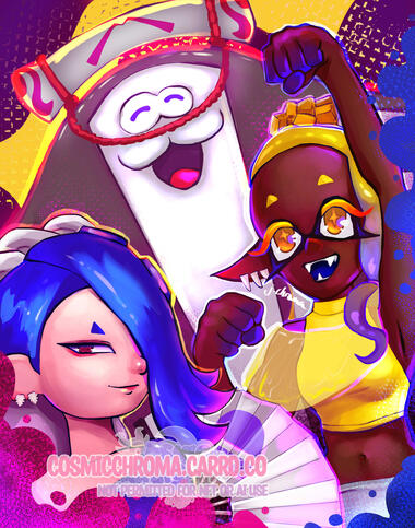 Fanart of "Deep Cut" from Splatoon 3