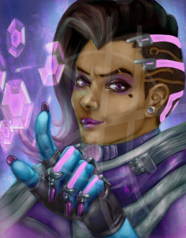 Fanart of Sombra from Overwatch