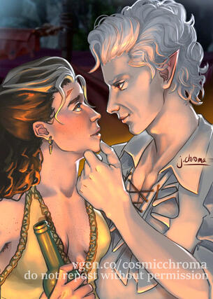 Astarion x Tav - Baldur's Gate 3 Romance Art