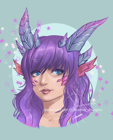 Original Dragon Girl Portrait