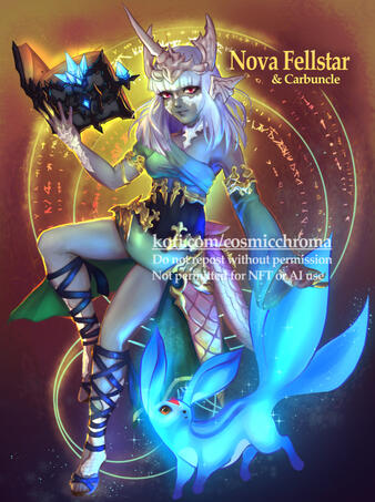 Fanart of my Warrior of Light from FFXIV Online